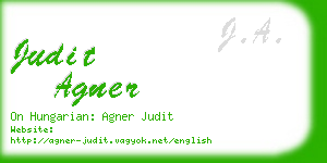 judit agner business card